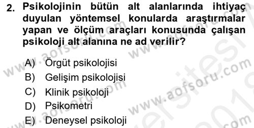 Engelli Psikolojisi Dersi 2017 - 2018 Yılı (Final) Dönem Sonu Sınav Soruları 2. Soru
