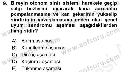 Engelli Psikolojisi Dersi 2017 - 2018 Yılı (Final) Dönem Sonu Sınav Soruları 9. Soru