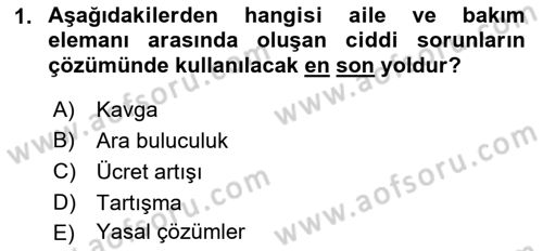 Engelli Bakımı ve Rehabilitasyonunu Planlama Dersi 2018 - 2019 Yılı (Vize) Ara Sınav Soruları 1. Soru