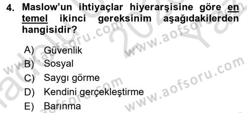 Engelli Bakımı ve Rehabilitasyonunu Planlama Dersi 2020 - 2021 Yılı Yaz Okulu Sınav Soruları 4. Soru
