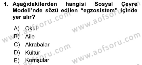 Engelli Bakımı ve Rehabilitasyonunu Planlama Dersi 2021 - 2022 Yılı (Vize) Ara Sınav Soruları 1. Soru