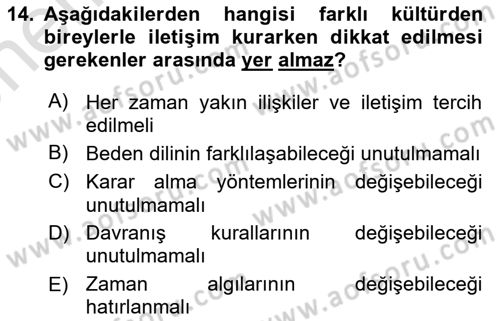 Engelli Bakımı ve Rehabilitasyonunu Planlama Dersi 2021 - 2022 Yılı (Vize) Ara Sınav Soruları 14. Soru