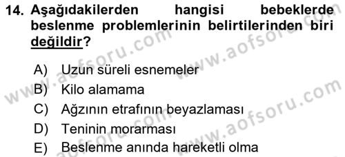 Engelli Bakımı ve Rehabilitasyonunu Planlama Dersi 2021 - 2022 Yılı (Final) Dönem Sonu Sınav Soruları 14. Soru