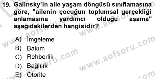 Engelli Bakımı ve Rehabilitasyonunu Planlama Dersi 2021 - 2022 Yılı (Final) Dönem Sonu Sınav Soruları 19. Soru