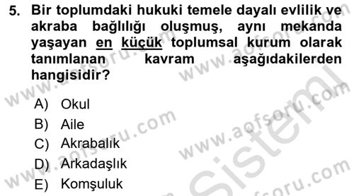Engelli Bakımı ve Rehabilitasyonunu Planlama Dersi 2021 - 2022 Yılı Yaz Okulu Sınav Soruları 5. Soru