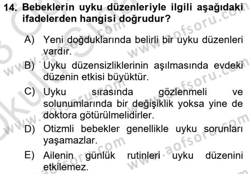 Engelli Bakımı ve Rehabilitasyonunu Planlama Dersi 2022 - 2023 Yılı Yaz Okulu Sınav Soruları 14. Soru