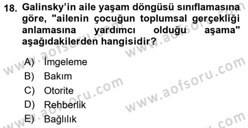 Engelli Bakımı ve Rehabilitasyonunu Planlama Dersi 2023 - 2024 Yılı (Vize) Ara Sınav Soruları 18. Soru