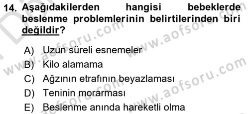 Engelli Bakımı ve Rehabilitasyonunu Planlama Dersi 2023 - 2024 Yılı (Final) Dönem Sonu Sınav Soruları 14. Soru
