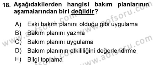 Engelli Bakımı ve Rehabilitasyonunu Planlama Dersi 2023 - 2024 Yılı (Final) Dönem Sonu Sınav Soruları 18. Soru