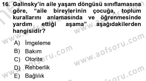 Engelli Bakımı ve Rehabilitasyonunu Planlama Dersi 2025 - 2026 Yılı (Vize) Ara Sınav Soruları 16. Soru