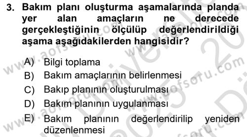 Engelli Bakımı ve Rehabilitasyonunu Planlama Dersi 2025 - 2026 Yılı (Vize) Ara Sınav Soruları 3. Soru