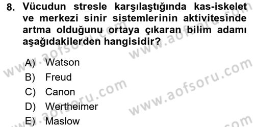 İnsan ve Davranış Dersi 2017 - 2018 Yılı (Final) Dönem Sonu Sınav Soruları 8. Soru