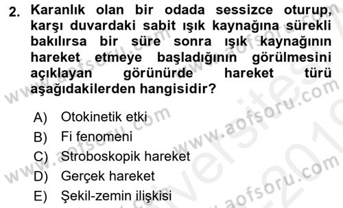 İnsan ve Davranış Dersi Ara Sınavı Deneme Sınav Soruları 2. Soru