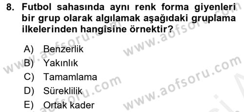 İnsan ve Davranış Dersi Ara Sınavı Deneme Sınav Soruları 8. Soru