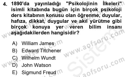 İnsan ve Davranış Dersi 2018 - 2019 Yılı (Final) Dönem Sonu Sınav Soruları 4. Soru