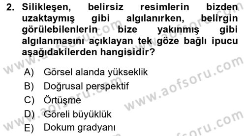 İnsan ve Davranış Dersi 2019 - 2020 Yılı (Vize) Ara Sınavı 2. Soru