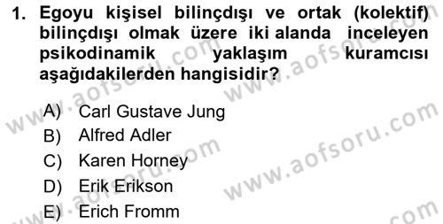 İnsan ve Davranış Dersi 2020 - 2021 Yılı Yaz Okulu Sınav Soruları 1. Soru