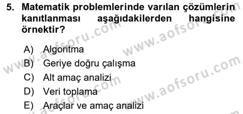 İnsan ve Davranış Dersi 2020 - 2021 Yılı Yaz Okulu Sınav Soruları 5. Soru