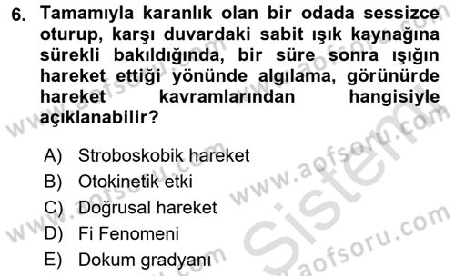 İnsan ve Davranış Dersi 2021 - 2022 Yılı Yaz Okulu Sınav Soruları 6. Soru