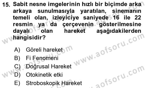 İnsan ve Davranış Dersi 2023 - 2024 Yılı (Vize) Ara Sınav Soruları 15. Soru