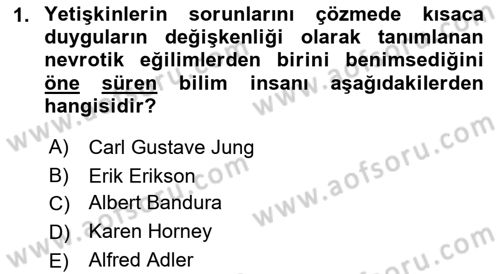 İnsan ve Davranış Dersi 2023 - 2024 Yılı (Final) Dönem Sonu Sınav Soruları 1. Soru