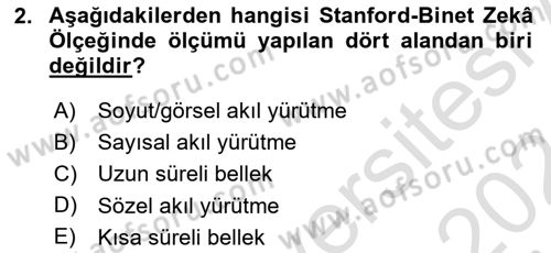 İnsan ve Davranış Dersi 2023 - 2024 Yılı (Final) Dönem Sonu Sınav Soruları 2. Soru