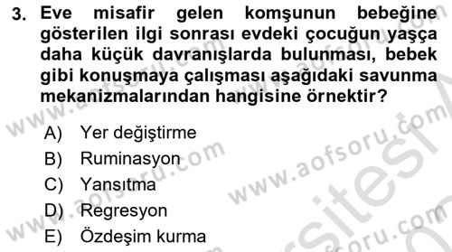 İnsan ve Davranış Dersi 2023 - 2024 Yılı Yaz Okulu Sınav Soruları 3. Soru