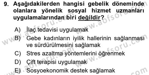 Yaşam Boyu Büyüme ve Gelişim Dersi 2017 - 2018 Yılı (Vize) Ara Sınav Soruları 9. Soru
