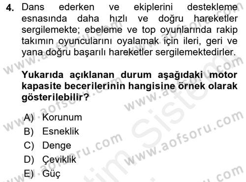 Yaşam Boyu Büyüme ve Gelişim Dersi 2018 - 2019 Yılı (Final) Dönem Sonu Sınav Soruları 4. Soru