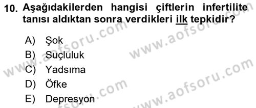Yaşam Boyu Büyüme ve Gelişim Dersi 2021 - 2022 Yılı (Vize) Ara Sınav Soruları 10. Soru