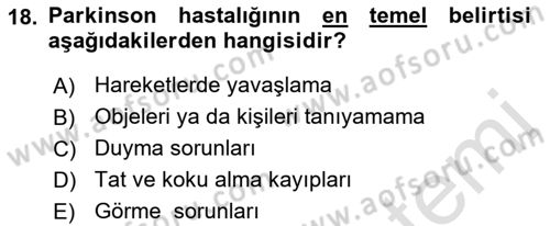 Yaşam Boyu Büyüme ve Gelişim Dersi 2021 - 2022 Yılı Yaz Okulu Sınav Soruları 18. Soru