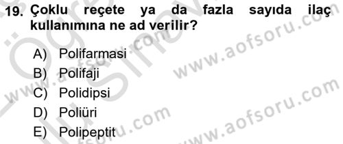Yaşam Boyu Büyüme ve Gelişim Dersi 2021 - 2022 Yılı Yaz Okulu Sınav Soruları 19. Soru