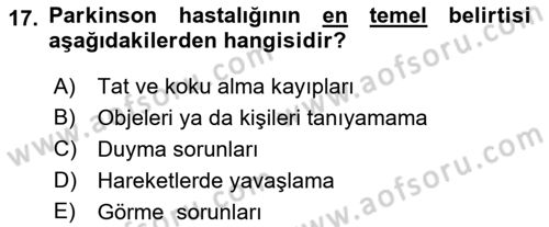 Yaşam Boyu Büyüme ve Gelişim Dersi 2022 - 2023 Yılı (Final) Dönem Sonu Sınav Soruları 17. Soru
