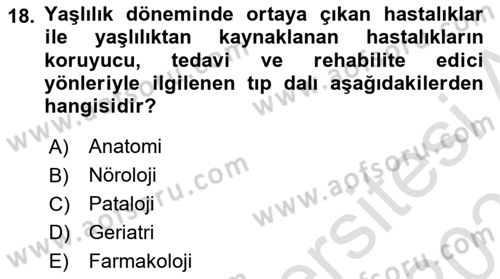 Yaşam Boyu Büyüme ve Gelişim Dersi 2022 - 2023 Yılı Yaz Okulu Sınav Soruları 18. Soru