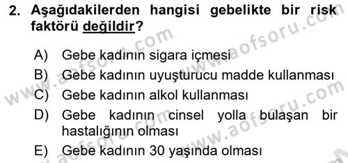 Yaşam Boyu Büyüme ve Gelişim Dersi 2022 - 2023 Yılı Yaz Okulu Sınav Soruları 2. Soru