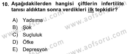 Yaşam Boyu Büyüme ve Gelişim Dersi 2023 - 2024 Yılı (Vize) Ara Sınav Soruları 10. Soru