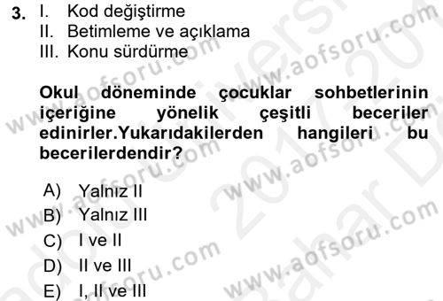 İletişim ve Alternatif İletişim Sistemleri Dersi 2017 - 2018 Yılı (Vize) Ara Sınav Soruları 3. Soru