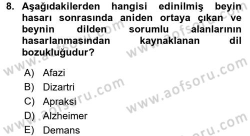 İletişim ve Alternatif İletişim Sistemleri Dersi 2017 - 2018 Yılı (Vize) Ara Sınav Soruları 8. Soru