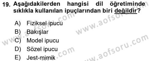 İletişim ve Alternatif İletişim Sistemleri Dersi 2017 - 2018 Yılı (Final) Dönem Sonu Sınavı 19. Soru