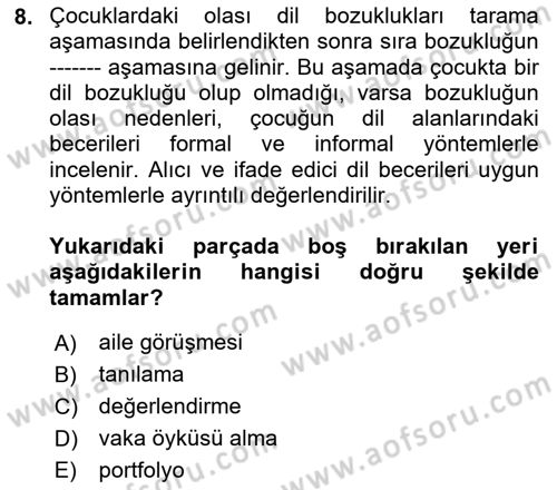 İletişim ve Alternatif İletişim Sistemleri Dersi 2018 - 2019 Yılı 3 Ders Sınav Soruları 8. Soru