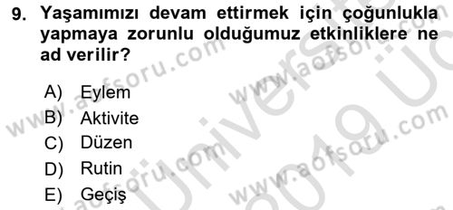 İletişim ve Alternatif İletişim Sistemleri Dersi 2018 - 2019 Yılı 3 Ders Sınav Soruları 9. Soru