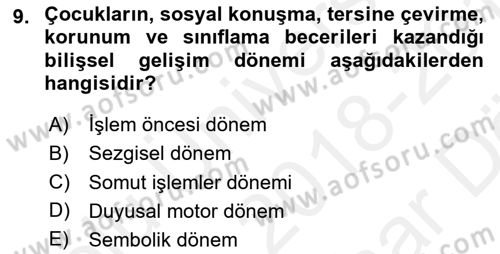 İletişim ve Alternatif İletişim Sistemleri Dersi 2018 - 2019 Yılı (Vize) Ara Sınav Soruları 9. Soru