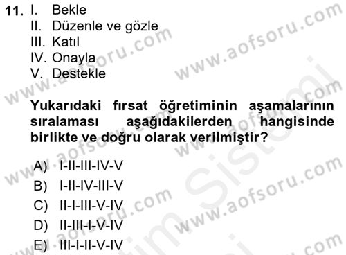 İletişim ve Alternatif İletişim Sistemleri Dersi 2018 - 2019 Yılı (Final) Dönem Sonu Sınav Soruları 11. Soru