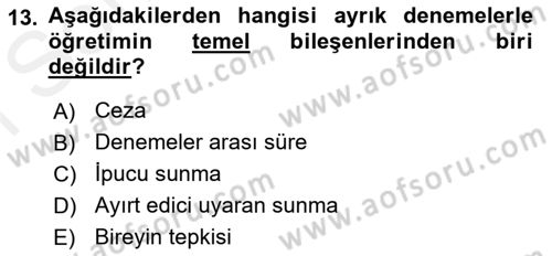 İletişim ve Alternatif İletişim Sistemleri Dersi 2018 - 2019 Yılı (Final) Dönem Sonu Sınav Soruları 13. Soru