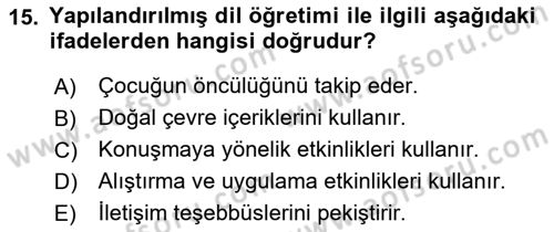 İletişim ve Alternatif İletişim Sistemleri Dersi 2018 - 2019 Yılı (Final) Dönem Sonu Sınav Soruları 15. Soru