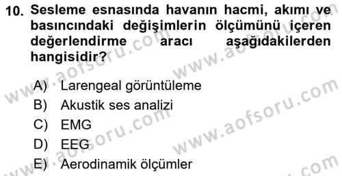 İletişim ve Alternatif İletişim Sistemleri Dersi 2018 - 2019 Yılı Yaz Okulu Sınav Soruları 10. Soru