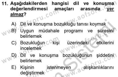 İletişim ve Alternatif İletişim Sistemleri Dersi 2018 - 2019 Yılı Yaz Okulu Sınav Soruları 11. Soru