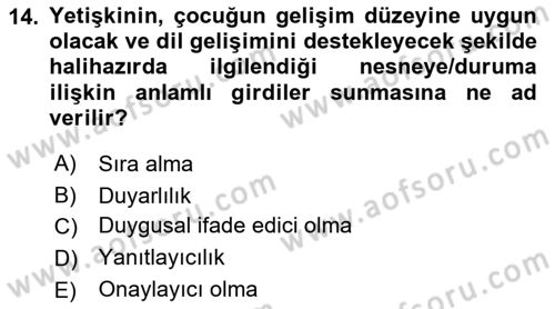 İletişim ve Alternatif İletişim Sistemleri Dersi 2018 - 2019 Yılı Yaz Okulu Sınav Soruları 14. Soru