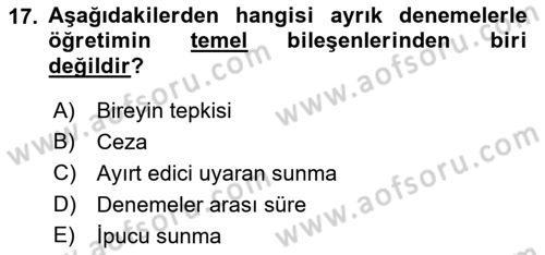İletişim ve Alternatif İletişim Sistemleri Dersi 2018 - 2019 Yılı Yaz Okulu Sınav Soruları 17. Soru