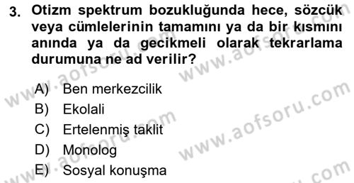 İletişim ve Alternatif İletişim Sistemleri Dersi 2018 - 2019 Yılı Yaz Okulu Sınav Soruları 3. Soru
